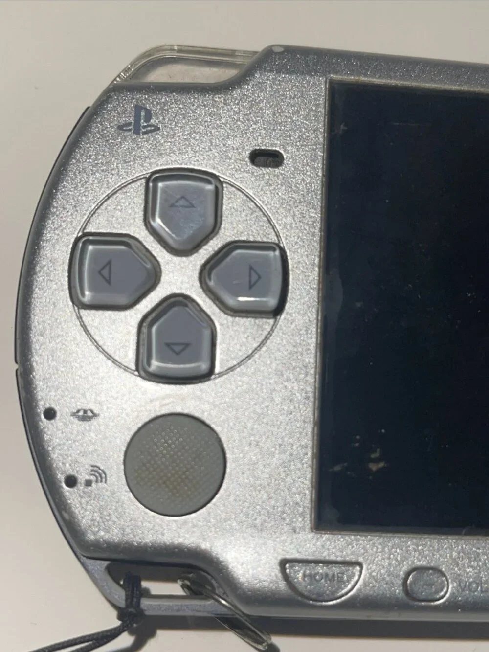 Sony PSP-2001 Slim Edition Silver *No Battery* For Parts/Repair God of War Lot